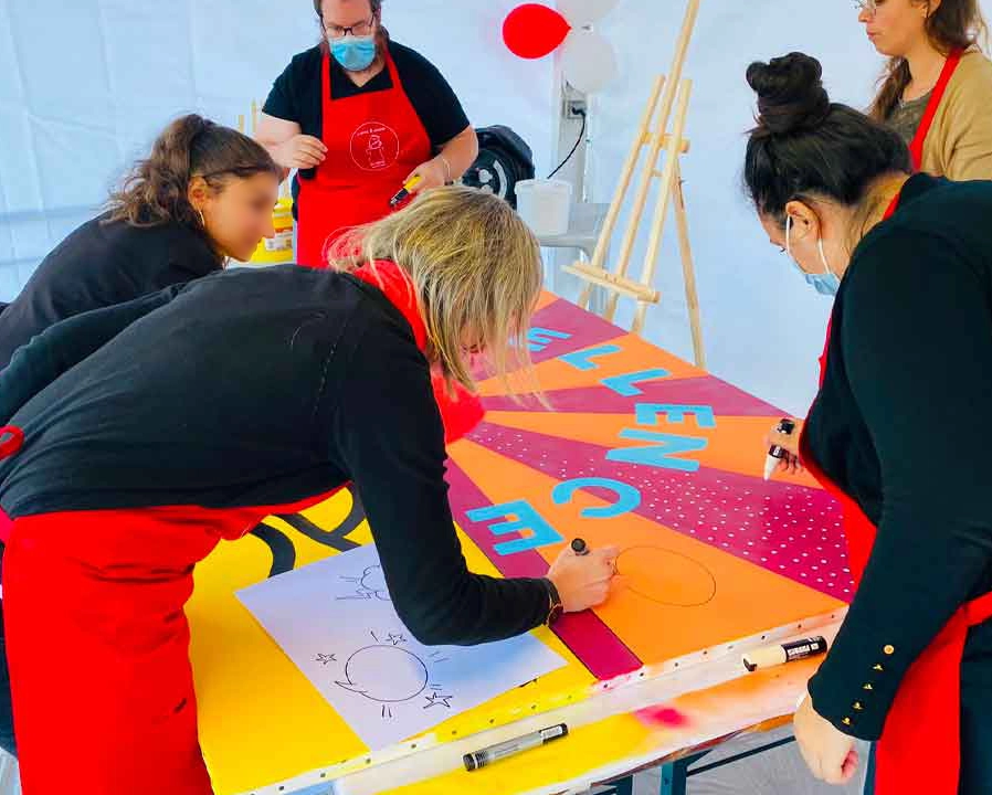 fresque geant Team Building casablanca